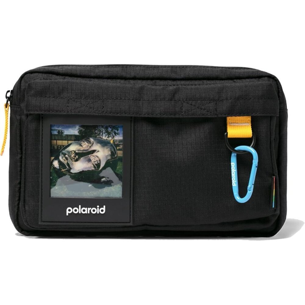 Ripstop Crossbody Bag Black Multicolor Unisex Compact Recycled Durable